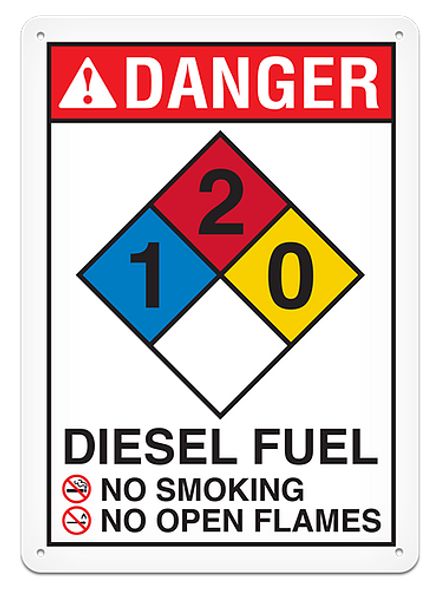OSHA Safety Sign | NFPA Diesel Fuel Sig | INCOM SS4500V, SS4500A, SS4500P, SC4500V, SC4500A, SC4500P, SA4500V, SA4500P   Safety Supplies Canada