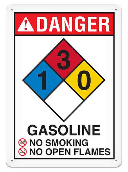 OSHA Safety Sign | NFPA Gasoline Sign  | INCOM SS4503V, SS4503A, SS4503P, SC4503V, SC4503A, SC4503P, SA4503V, SA4503V   Safety Supplies Canada