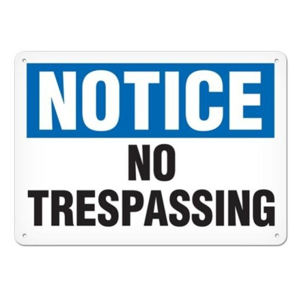 OSHA Safety Sign | Notice No Trespassing | INCOM SS4041V, SS4041A, SS4041P, SC4041V, SC4041A, SC4041P, SA4041V, SA4041P   Safety Supplies Canada