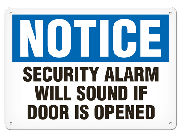 OSHA Safety Sign | Notice Security Alarm | INCOM SS4015V, SS4015A, SS4015P, SC4015V, SC4015A, SC4015P, SA4015V, SA4015P   Safety Supplies Canada