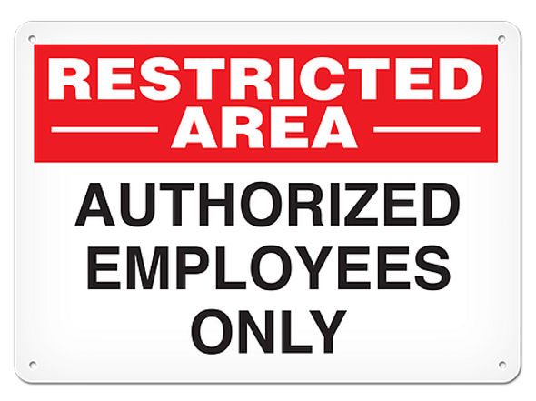 OSHA Safety Sign | Restricted Area Auth | INCOM SS5069V, SS5069A, SS5069P, SC5069V, SC5069A, SC5069P, SA5069V, SA5069P   Safety Supplies Canada