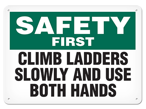 OSHA Safety Sign | Safety Climb Ladders | INCOM SS5031V, SS5031A, SS5031P, SC5031V, SC5031A, SC5031P, SA5031V, SA5031P   Safety Supplies Canada