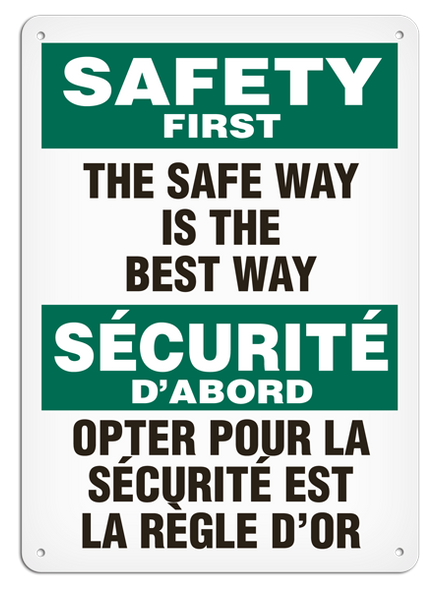 OSHA Safety Sign | Safety E/F Safe Way| | INCOM SS6034V, SS6034A, SS6034P, SC6034V, SC6034A, SC6034P, SA6034V, SA6034P   Safety Supplies Canada