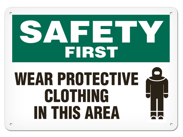 OSHA Safety Sign | Safety Wear Cloth  | INCOM SS5016V, SS5016A, SS5016P, SC5016V, SC5016A, SC5016P, SA5016V, SA5016P   Safety Supplies Canada