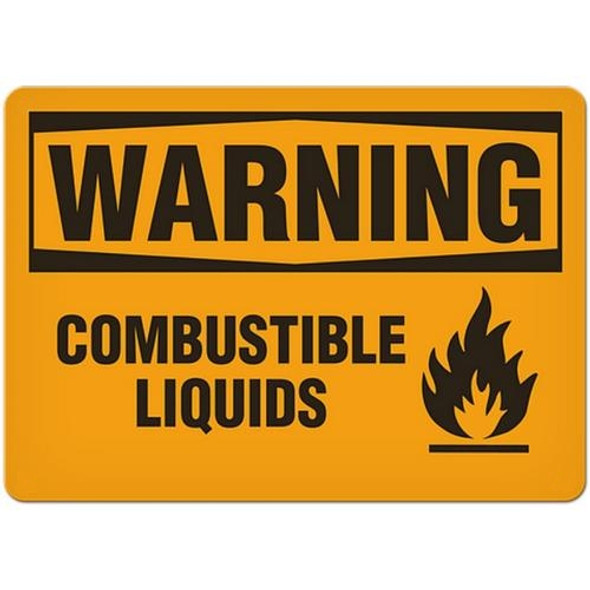 OSHA Safety Sign | Warning Combust Liq  | INCOM SS3031   Safety Supplies Canada