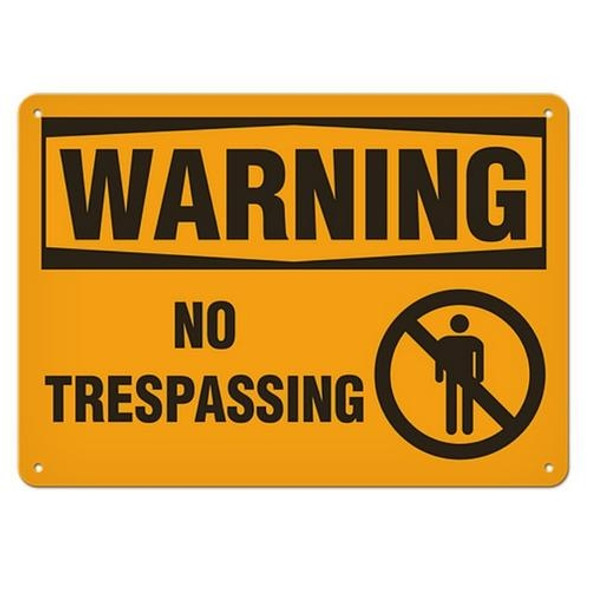 OSHA Safety Sign | Warning No Trespass  | INCOM SA3007   Safety Supplies Canada