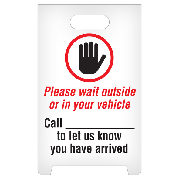 Please Wait Outside - A-Frame Sign | INCOM ASF1015   Safety Supplies Canada