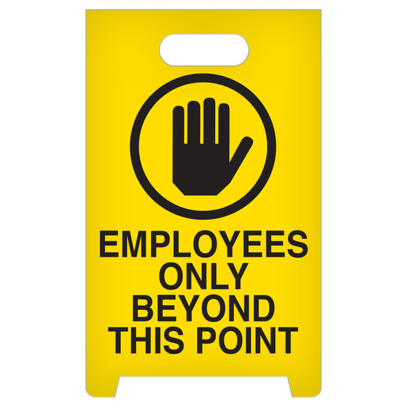 Employees Only Beyond This Point - A-Frame sign | INCOM ASF1013   Safety Supplies Canada