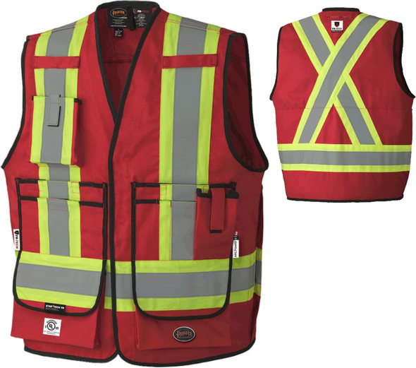 Hi-Viz FR-Tech® 88/12 FR/ARC Rated Surveyors Safety Vest | Pioneer 7731   Safety Supplies Canada