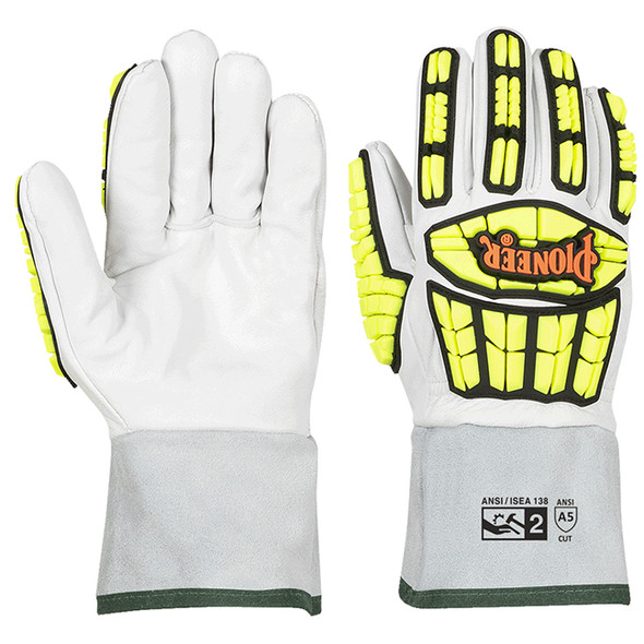 Goatskin Gauntlet TPR Impact-Resistant Glove, Cut Level A5 | Pioneer 5385   Safety Supplies Canada