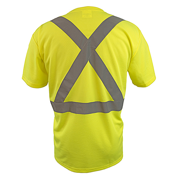 Hi-Vis Micro-Fibre 125 GSM SS T-Shirt Yellow  | CoolWorks