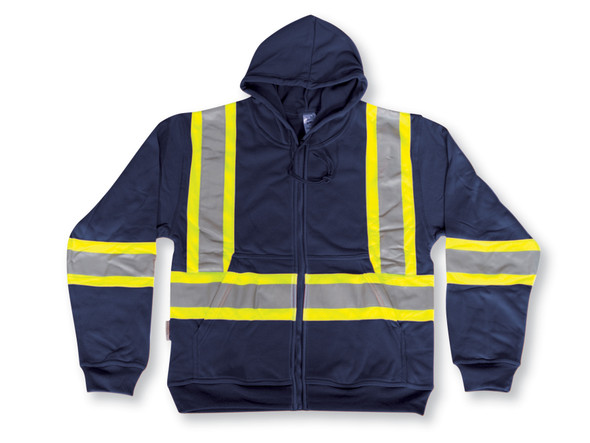 Tough Duck Safety Hi-Vis Hoodie Zip-Up Sweatshirt at Tractor