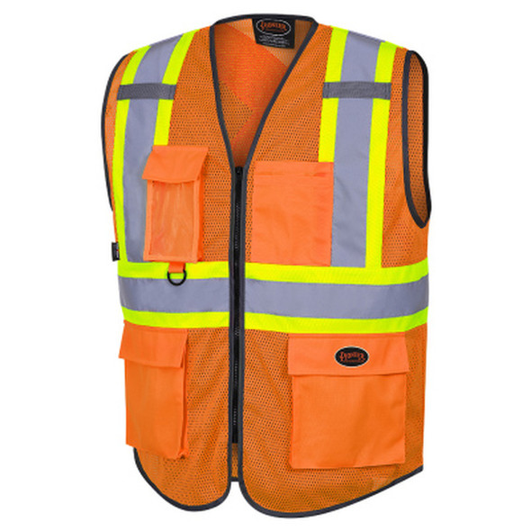 HI-VIZ Zipper Front Mesh Safety Vest | Pioneer