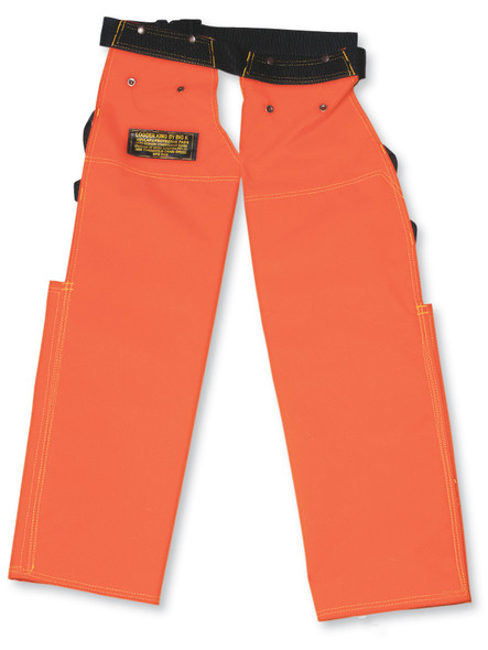 600 Denier Polyester Apron-Style 3600 Chaps with Back Pads BK70136   Safety Supplies Canada