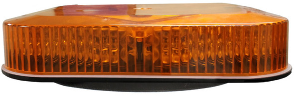 Amber 10" Eclipse Fleet+ LED Mini Lightbar Vacuum Mount - Dome: Amber, Lens: Amb 16610V   Safety Supplies Canada