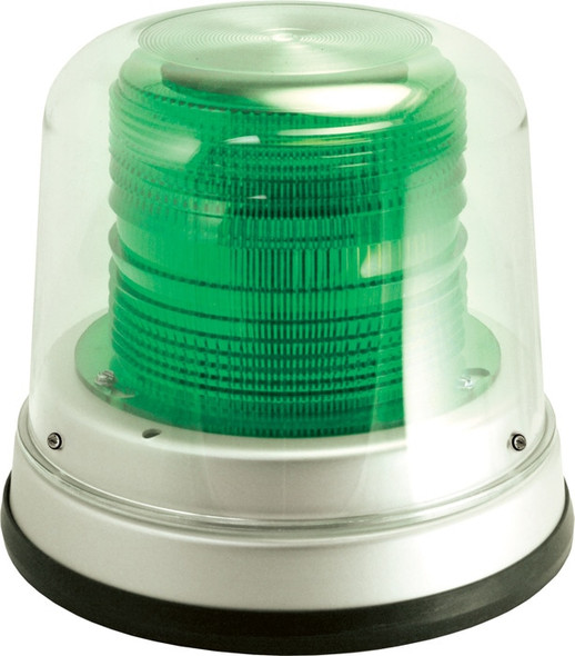 Green High Profile Fleet LED Beacon Permanent Mount - Dome: Clear, Lens: Green 200A-12V-G   Safety Supplies Canada
