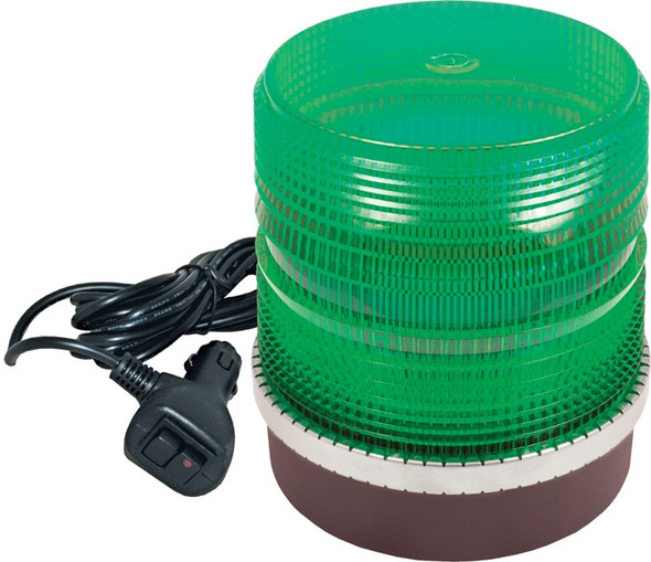 Green Medium Profile Fleet LED Beacon Magnetic Mount - Lens: Green - S Base 200SM-12V-G   Safety Supplies Canada