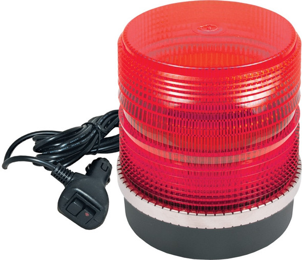 Red Medium Profile Fleet LED Beacon Magnetic Mount - Lens: Red - S Base 200SM-12V-R   Safety Supplies Canada