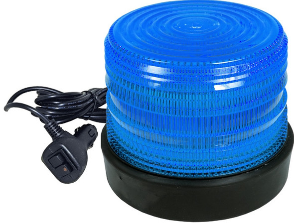 Blue Low Profile Fleet LED Beacon Magnetic Mount - Lens: Blue - R Base 204RM-12V-B   Safety Supplies Canada