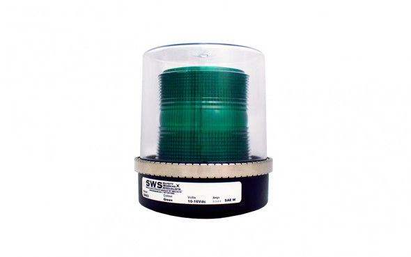 Green LED Medium Profile Permanent Mount Beacon - Dome: Clear, Lens: Green 20603   Safety Supplies Canada