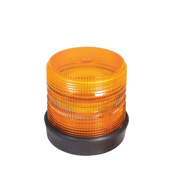 Amber Medium Profile Fleet LED Beacon Permanent Mount - Lens: Amber - R Base 208R-12V-A   Safety Supplies Canada