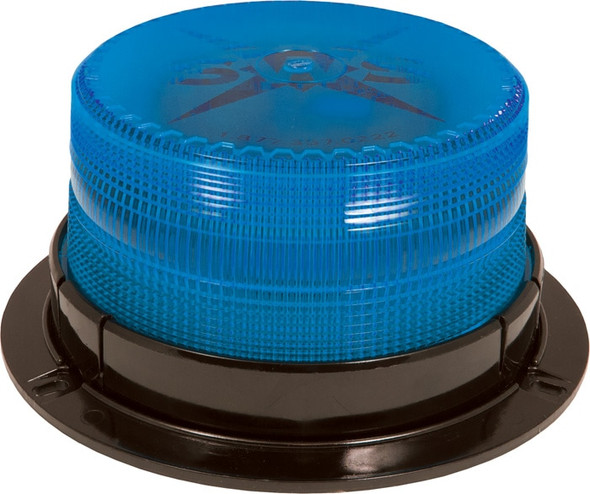 Blue Low Profile Fleet+ LED Beacon Permanent Mount - Lens: Blue 23105   Safety Supplies Canada