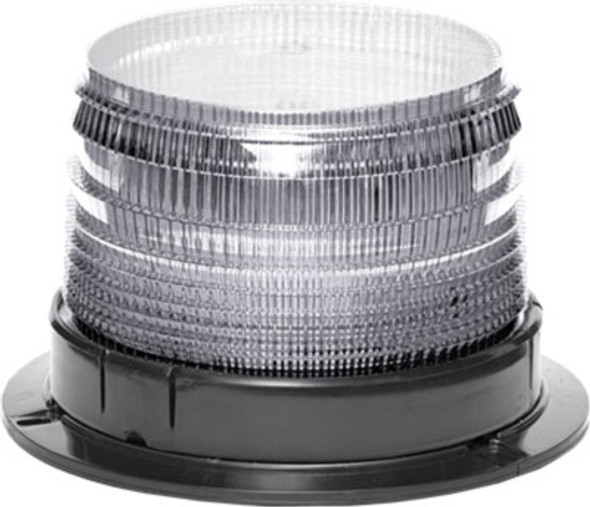 White Low Profile Fleet LED Beacon Permanent Mount - Lens: Clear 27008   Safety Supplies Canada