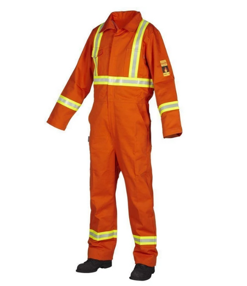 Women's Hi-Vis Fire Resistant Safety Coverall  | Protecting U WR-FR-ORG-W   Safety Supplies Canada