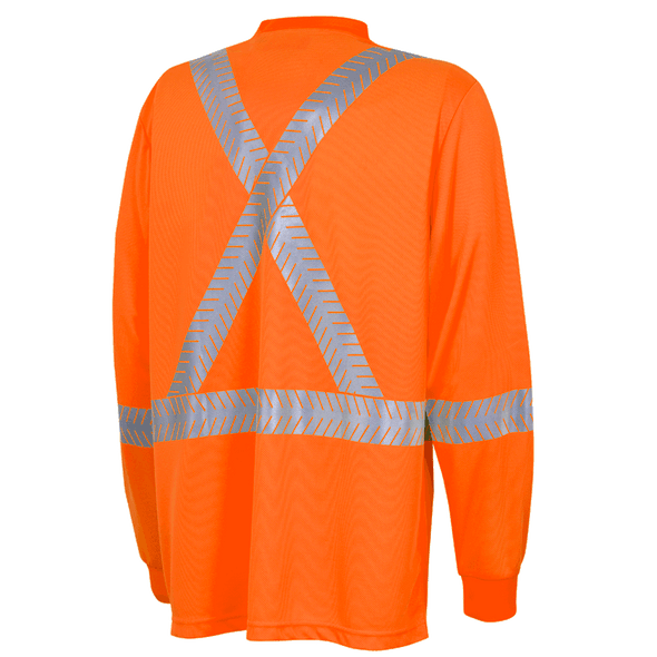 Hi-Viz 50+ UV Protection, Coolpass® Ultra-Cool, Ultra-Breathable Long-Sleeved Safety Shirt with Chest Pocket