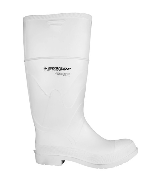 White PVC Steel Toe White 16'' Waterproof PVC Work Boots