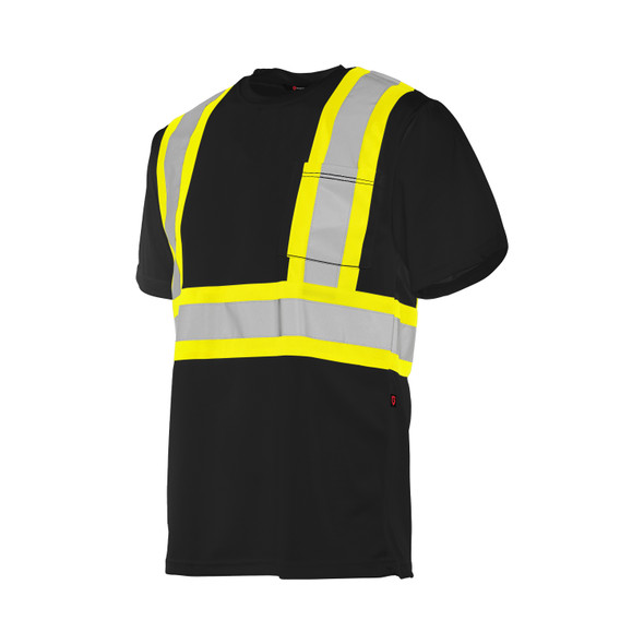 Hi Vis Poly Tshirt with 4in Tape | Ground Force