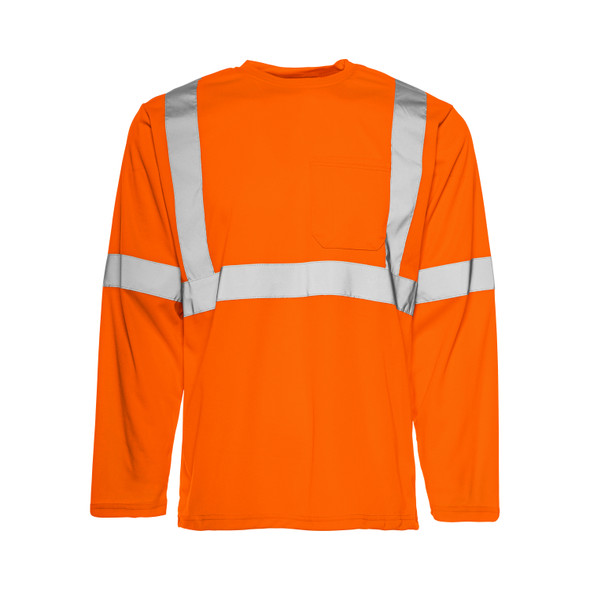 Hi Vis Poly Long Sleeve with 2In Tape | Ground Force