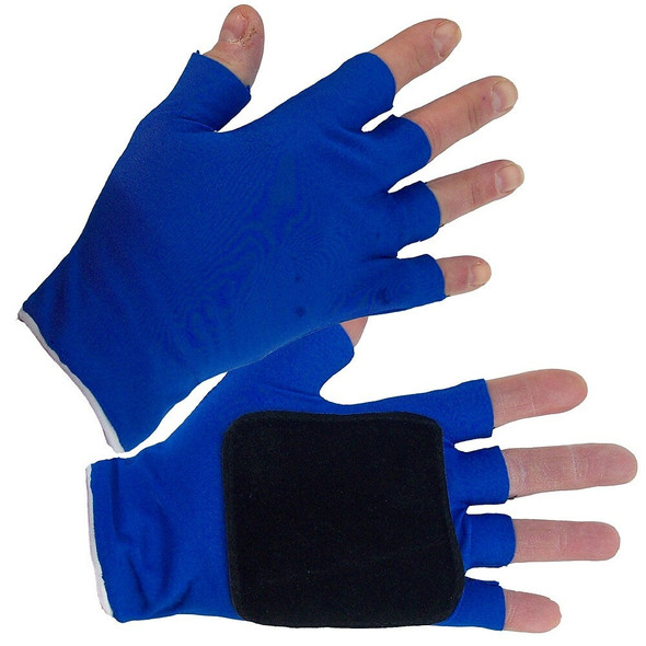 IMPACTO Anti-Impact Nylon Lycra Glove with Suede Leather Cover - Half Finger Style