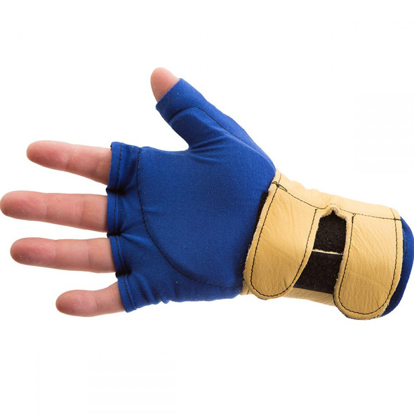 IMPACTO Wrist Support Glove Liner - Fingerless Glove with Wrist Restrainer - Pair
