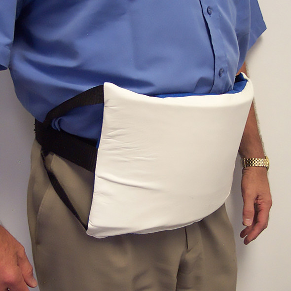 IMPACTO Abdominal Protector with Soft Pearl Leather Cover - Cumberbund Style