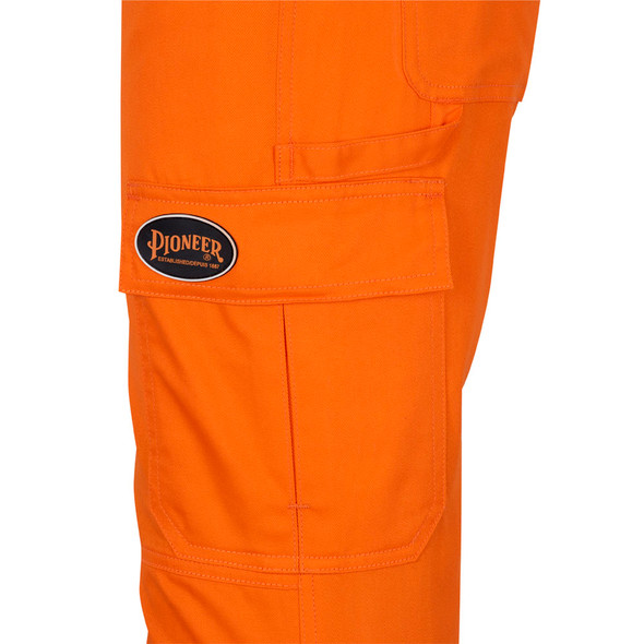 Womens Safety Pants - Cotton Twill - Hi-Vis Orange