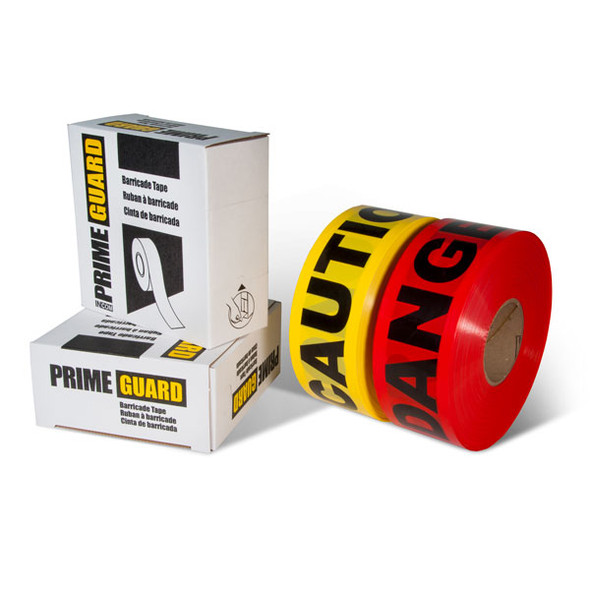 DANGER Barricade Tape | Pack of 12 (Yellow) | Contractor (2.0 MIL) | INCOM