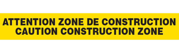 ATTENTION ZONE de  Barricade Tape | Pack of 12 | Contractor (2.0 MIL) | INCOM