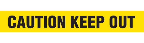 CAUTION KEEP OUT Barricade Tape | Pack of 12 | Contractor (2.0 MIL) | INCOM