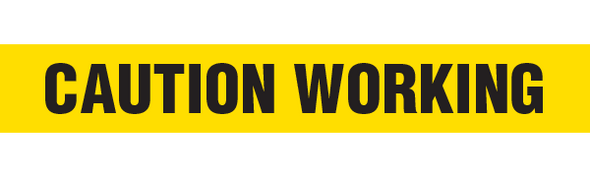 CAUTION WORKING Barricade Tape | Pack of 12 | Contractor (2.0 MIL) | INCOM