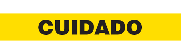 CUIDADO Barricade Tape | Pack of 12 | Contractor (2.0 MIL) | INCOM
