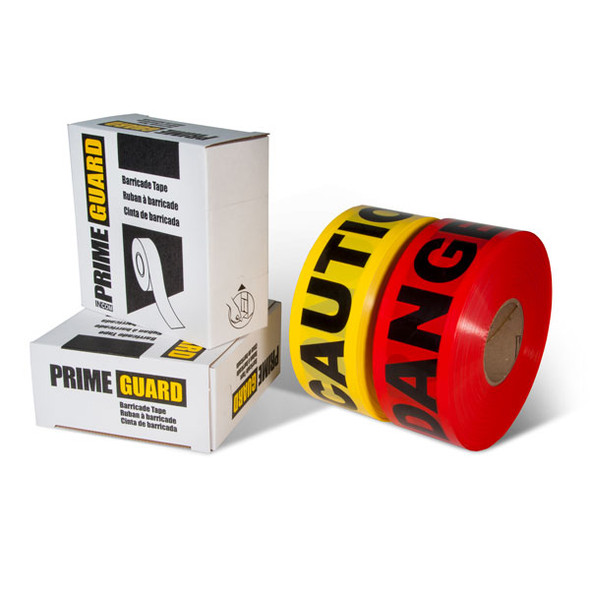 ZONE INTERDITE Barricade Tape - Red - Contractor Grade (Pack of 12 Rolls)