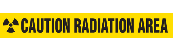 CAUTION RADIATION AREA Barricade Tape  - Contractor Grade (Pack of 12 Rolls)