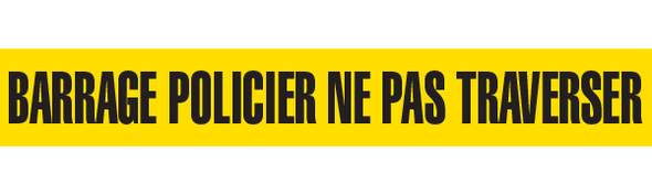 BARRAGE POLICIER NE PAS Barricade Tape  - Contractor Grade (Pack of 12 Rolls)