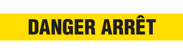 DANGER ARRET Barricade Tape - Contractor Grade (Pack of 12 Rolls)