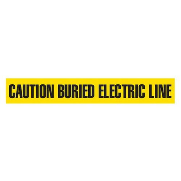 CAUTION BURIED ELECTRIC LINE Dispenser Boxed Barricade Tape  (Pack of 12 Rolls)