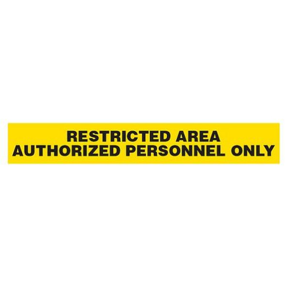 RESTRICTED AREA - AUTHORIZED ... Dispenser Boxed Barricade Tape (Pack of 12 Rolls)