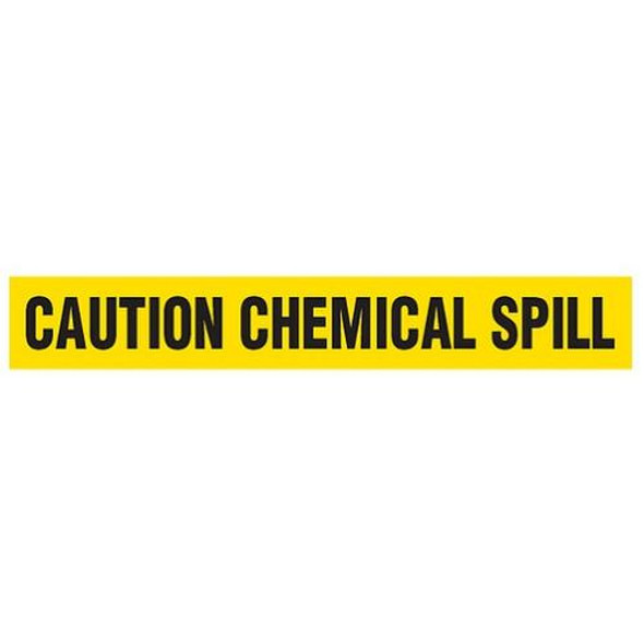 CAUTION CHEMICAL SPILL Dispenser Boxed Barricade Tape (Pack of 12 Rolls)