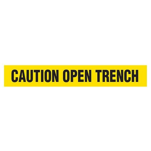 CAUTION TRENCH Dispenser Boxed Barricade Tape (Pack of 12 Rolls)
