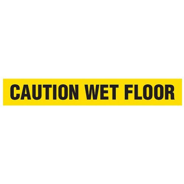 CAUTION WET FLOOR Dispenser Boxed Barricade Tape (Pack of 12 Rolls)